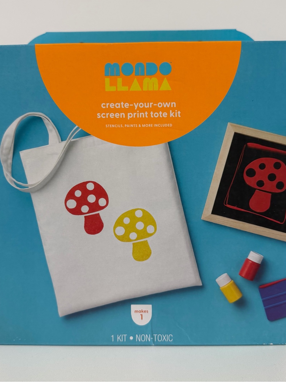 Mondo Llama Kids Screen Print Tote Kit — Create your Own Tote Kit Brand New